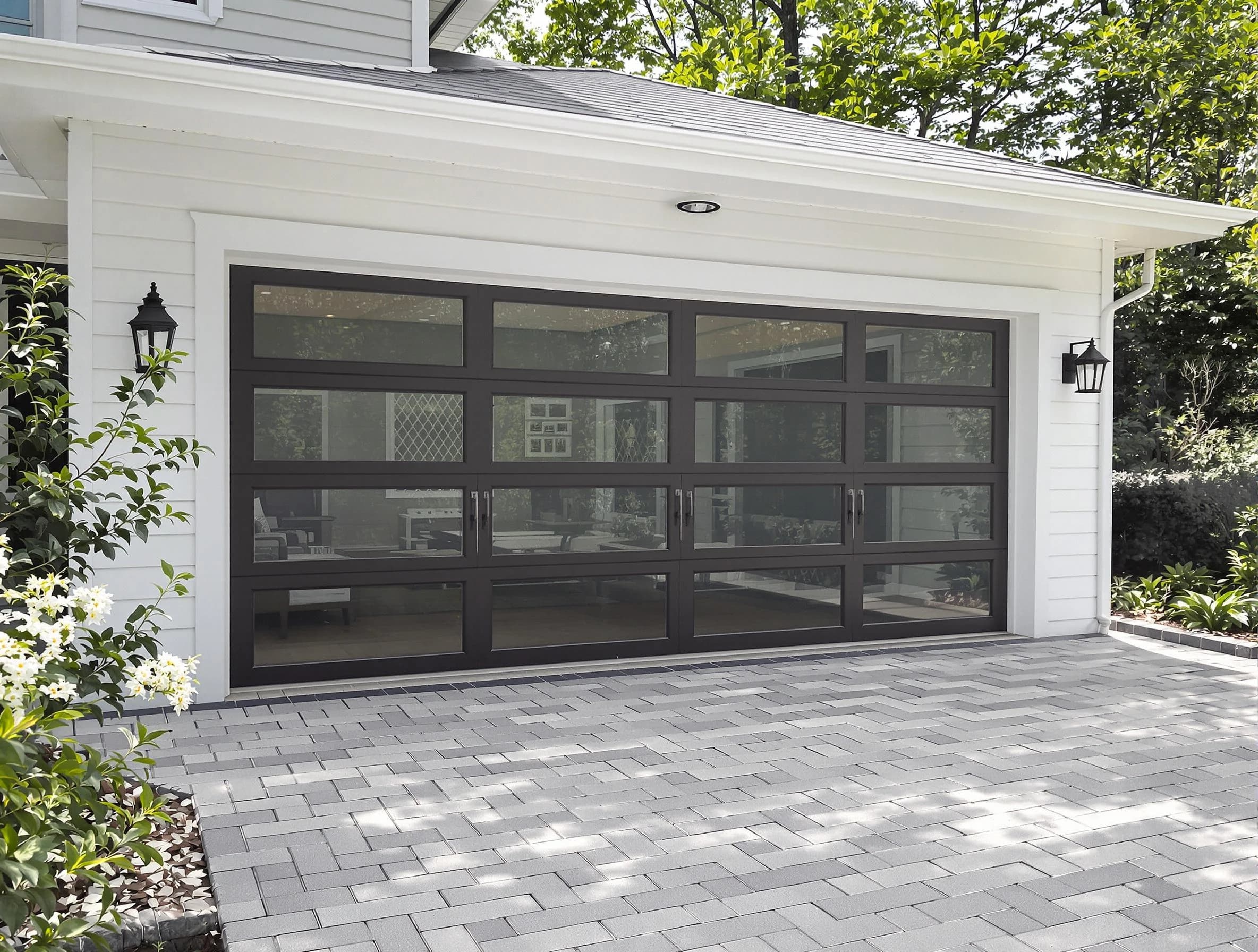 Natick Garage Door Repair design specialist presenting custom garage door options to Natick homeowner