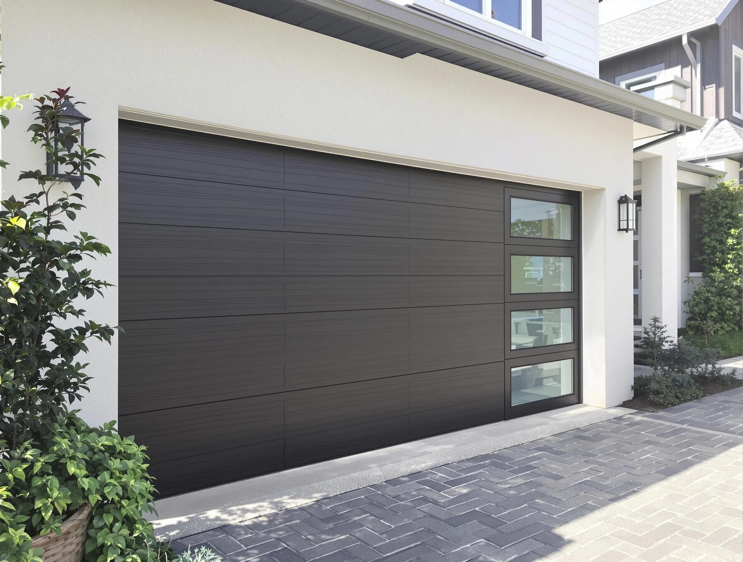 Custom garage door installation by Natick Garage Door Repair in Natick