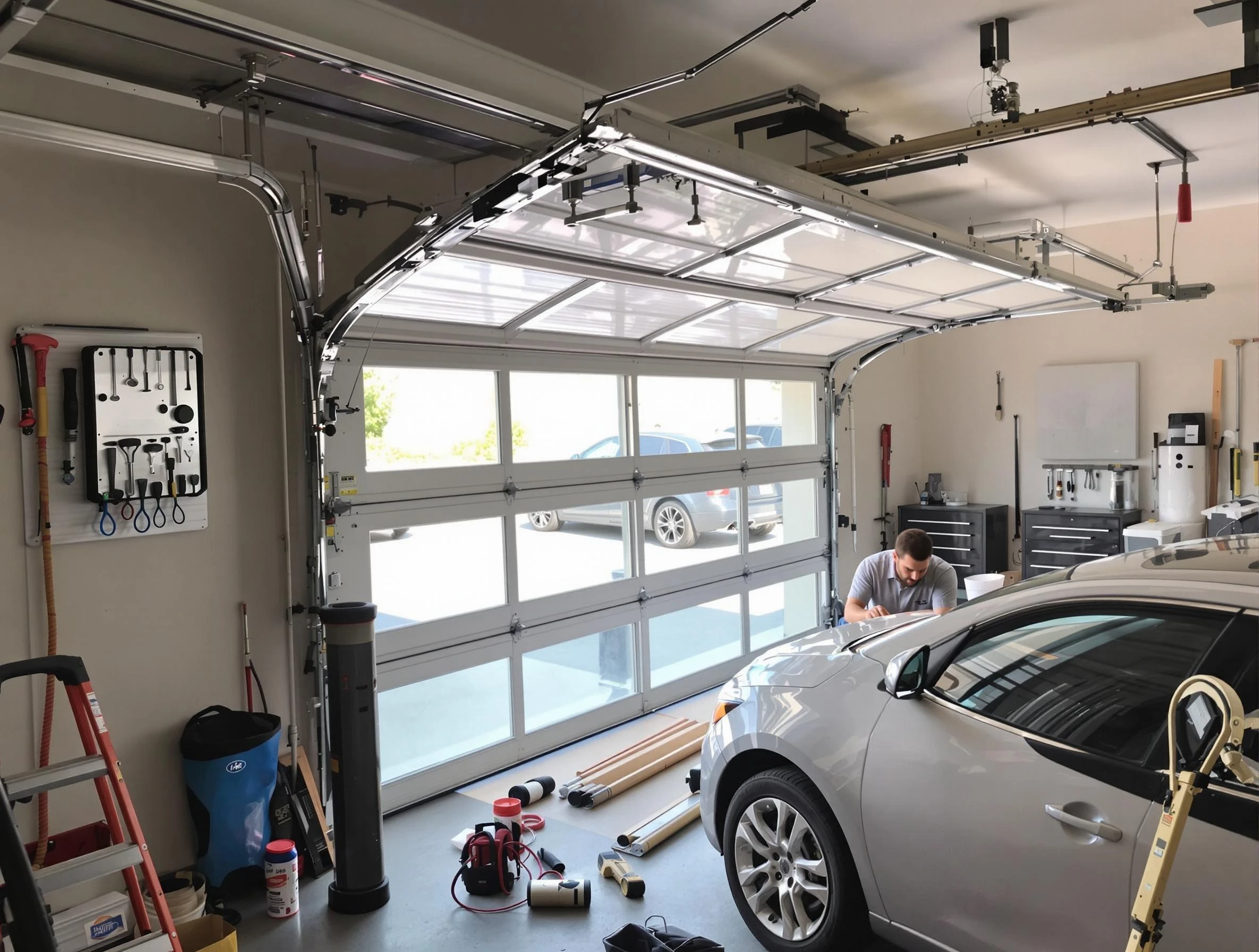 Garage door noise reduction service by Natick Garage Door Repair in Natick